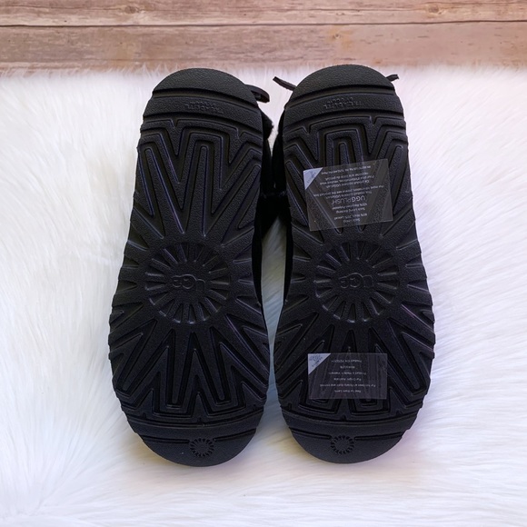 UGG Classic Double Bow Mini Black Boots - Picture 7 of 7